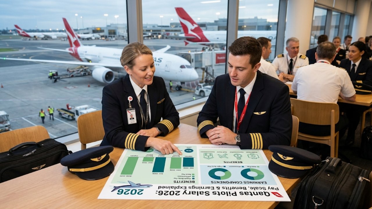 Qantas Pilots Salary in 2026: Pay Scale, Benefits & Earnings Explained