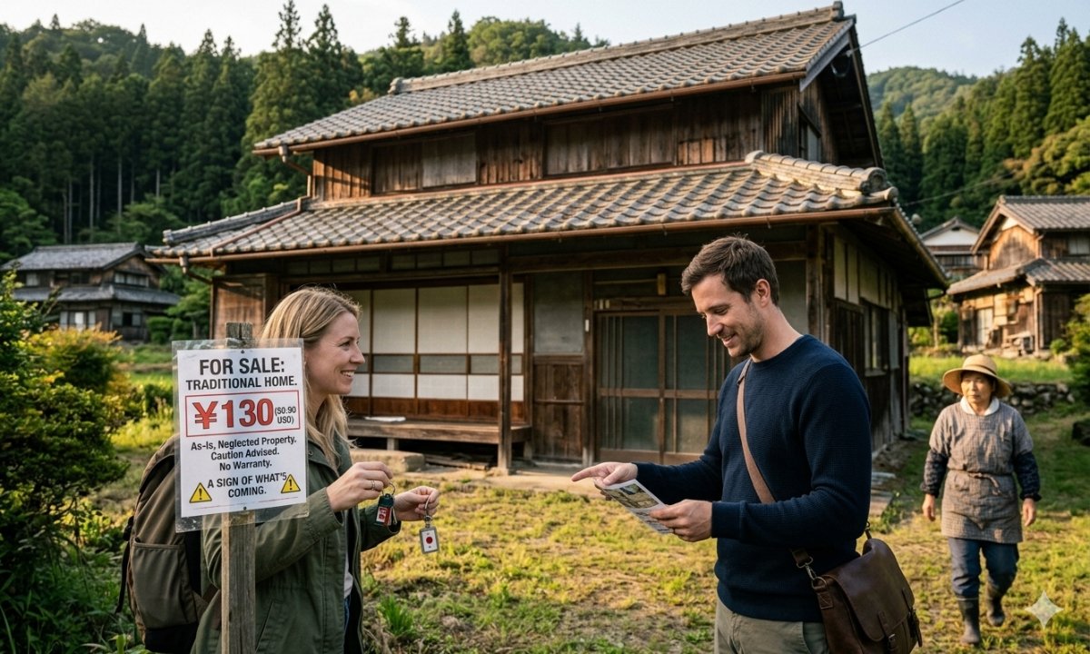 Warning Issued as Tourists Buy Homes in Japan for Just 90 Cents – “A Sign of What’s Coming”